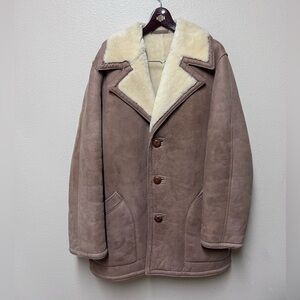 Vintage Norm Thompson The Sheepskin Shop Shearling Jacket Coat Size 42